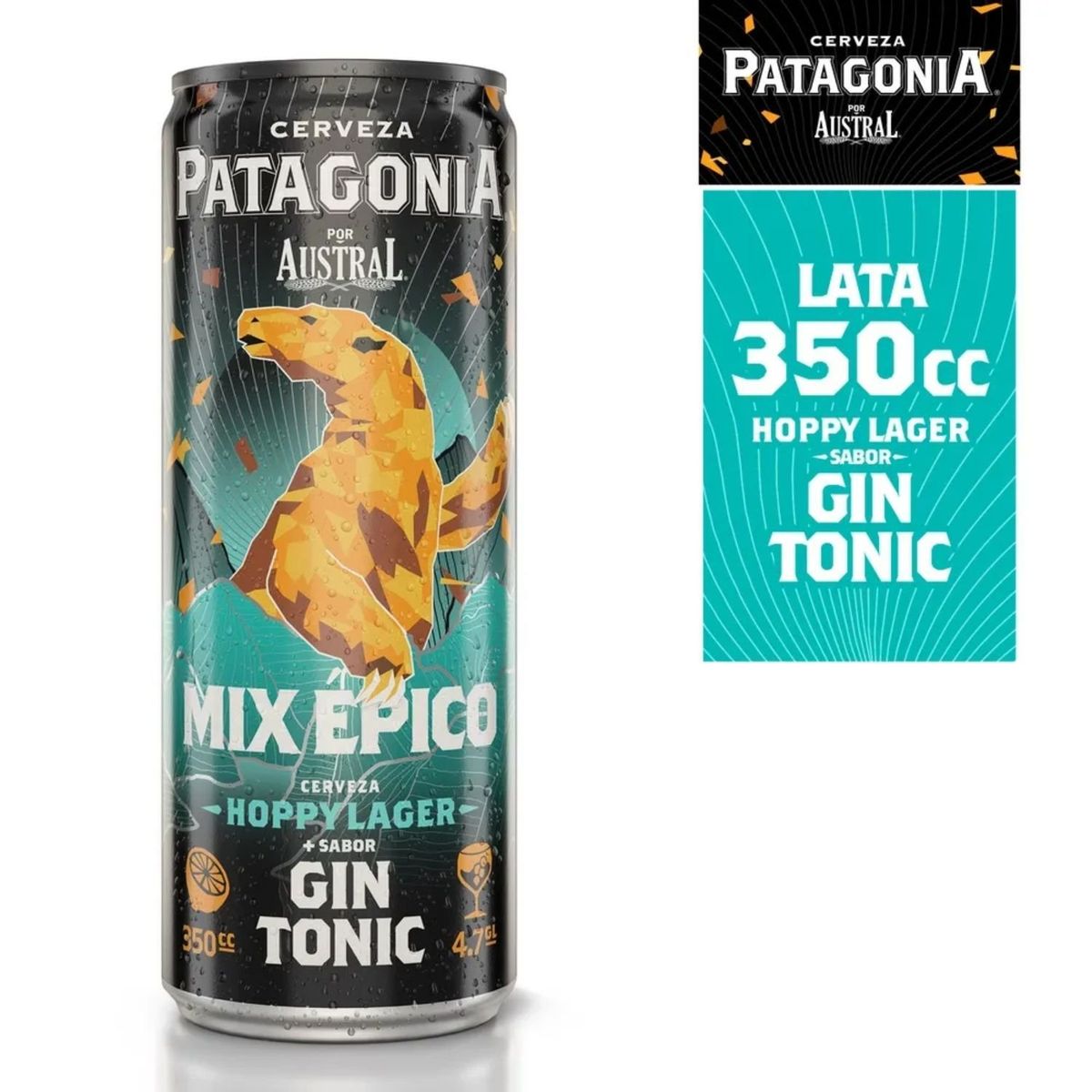 PATAGONIA - Cerveza Austral Patagonia Hoppy Lager Sabor Gin Tonic 4.7° 350 ml