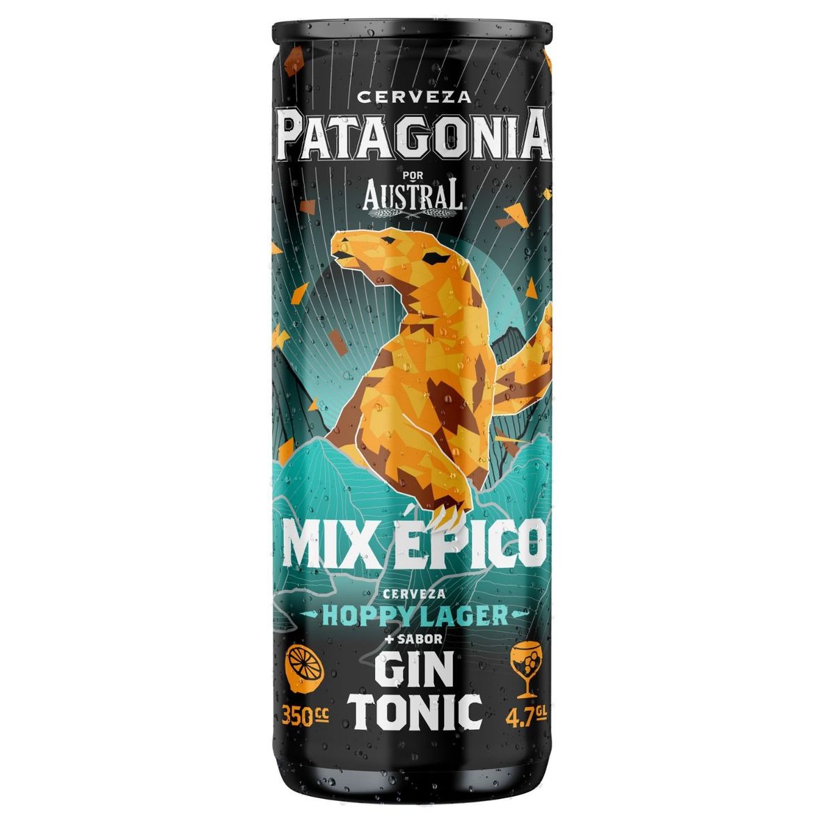 PATAGONIA - Cerveza Austral Patagonia Hoppy Lager Sabor Gin Tonic 4.7° 350 ml