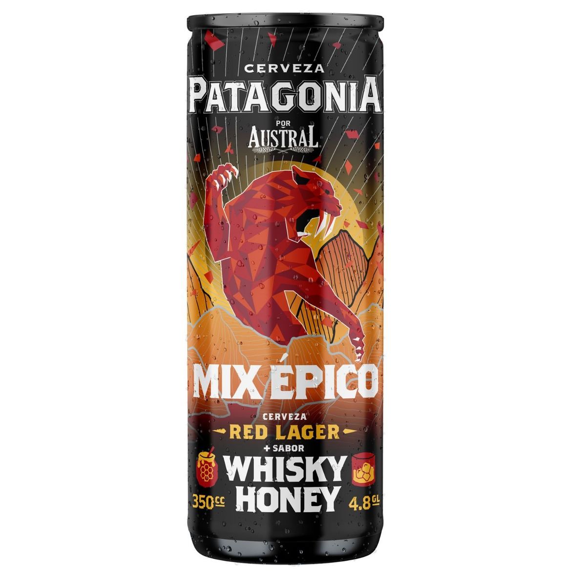 PATAGONIA - Cerveza Austral Patagonia Red Lager Sabor Whisky Honey 4.7° 350 ml