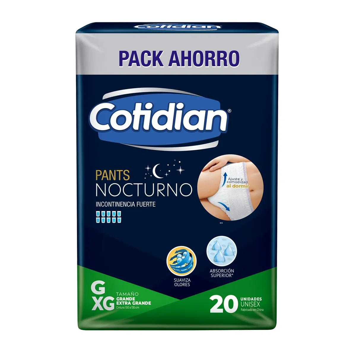 COTIDIAN - Pants Nocturno Adulto Cotidian G/XG 20 Un