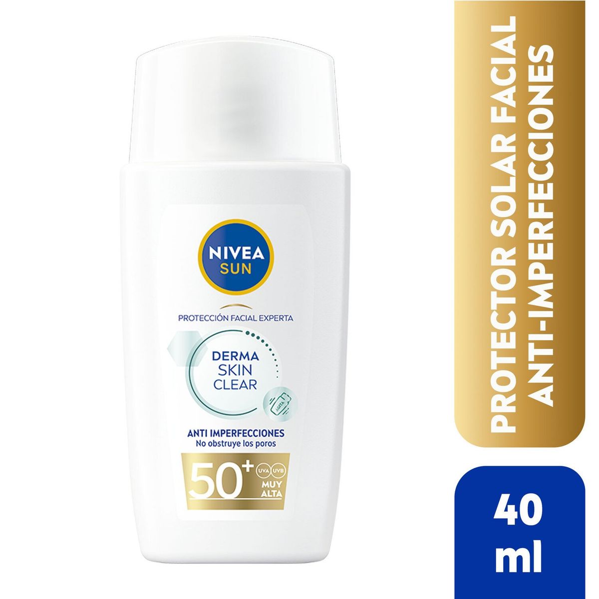 NIVEA - Protector Solar Facial Nivea Derma Skin FPS 50+ 40 ml