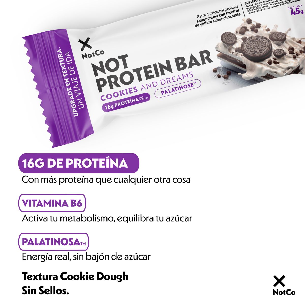 NOTSNACK BAR - Barra de Proteína NotSnack Bar Cookies & Dreams 5 x 45g
