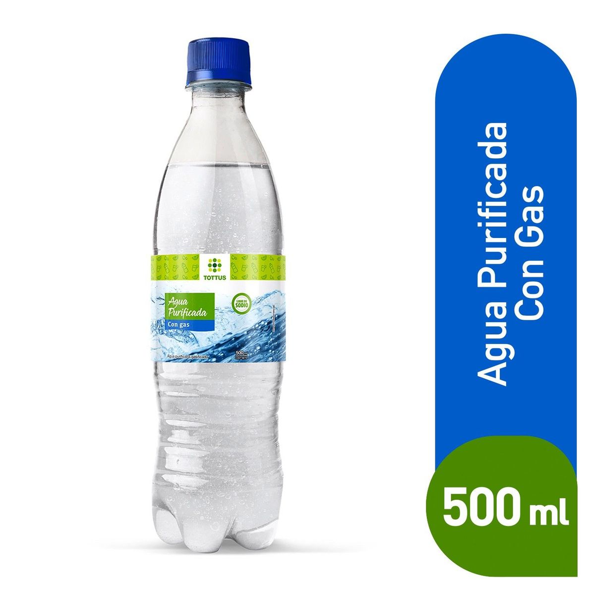 TOTTUS - Agua Purificada Con Gas Tottus 500 ml