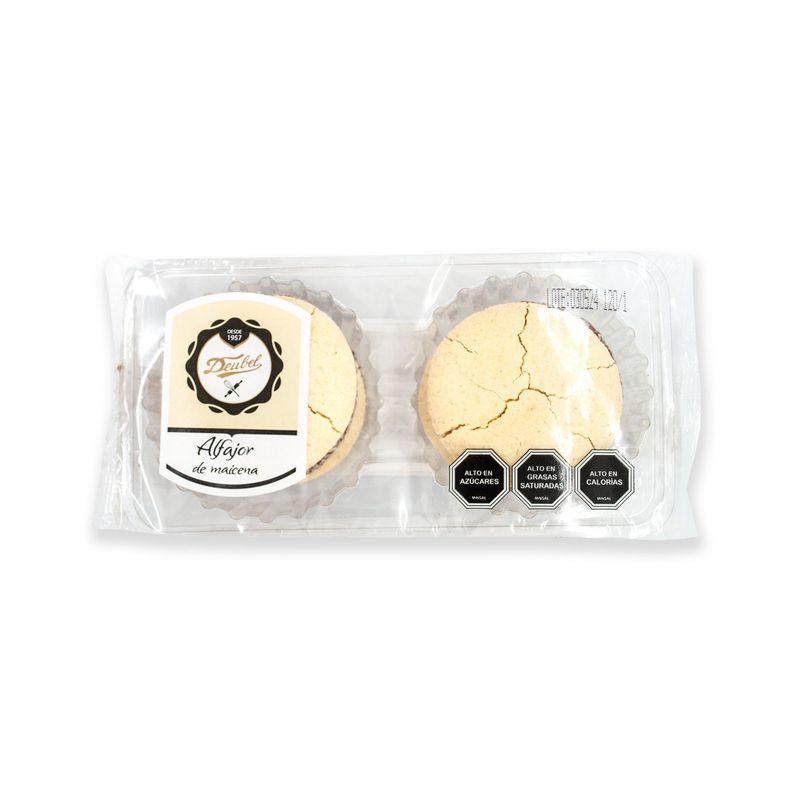 DEUBEL - Alfajor de Maicena Deubel 4 Un x 50 g