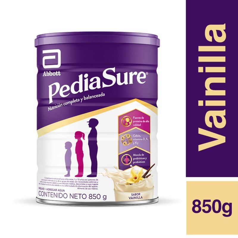 PEDIASURE - Complemento Nutricional Pediasure Sabor Vainilla 850 g