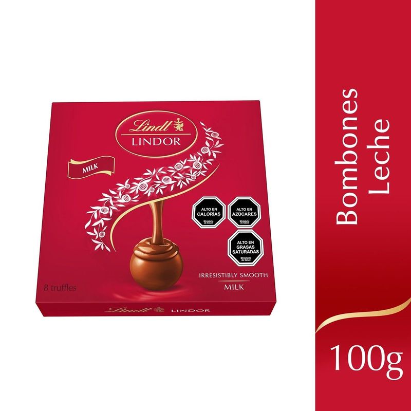 LINDOR - Bombones de Chocolate Leche Lindor 100 g