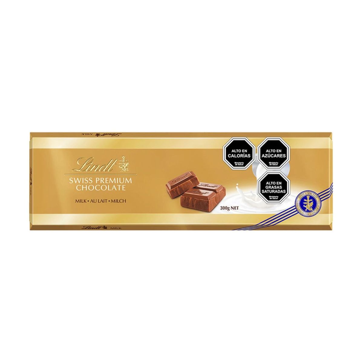 LINDT - Chocolate con Leche en Barra Gold Lindt 300 g