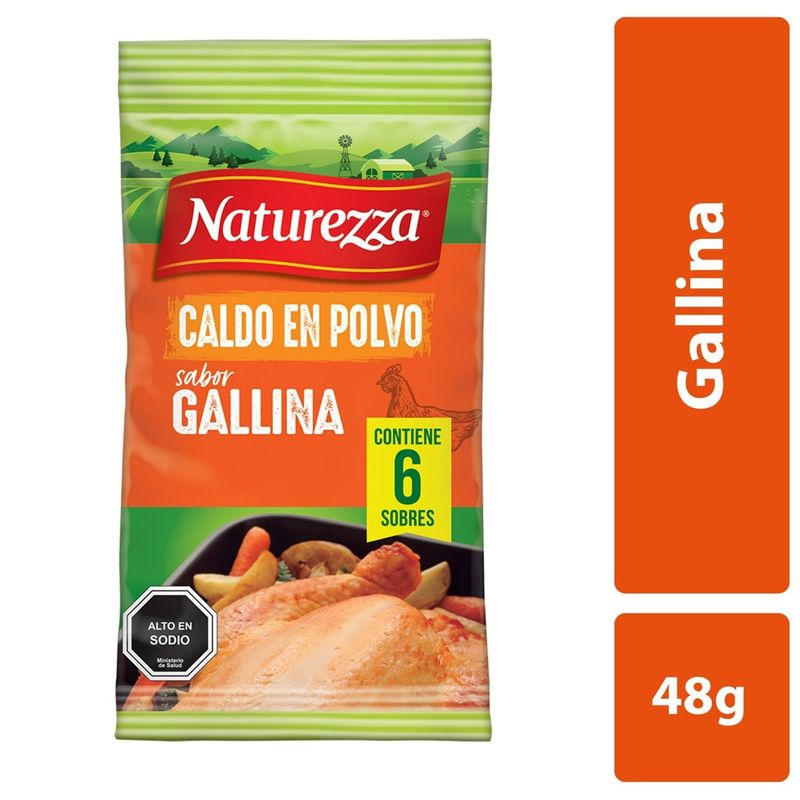 NATUREZZA - Caldo en Polvo Sabor Gallina Naturezza 48 g