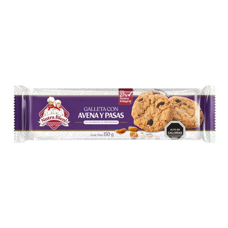 NUTRA BIEN - Galleta con Avena y Pasas Nutra Bien 150 g