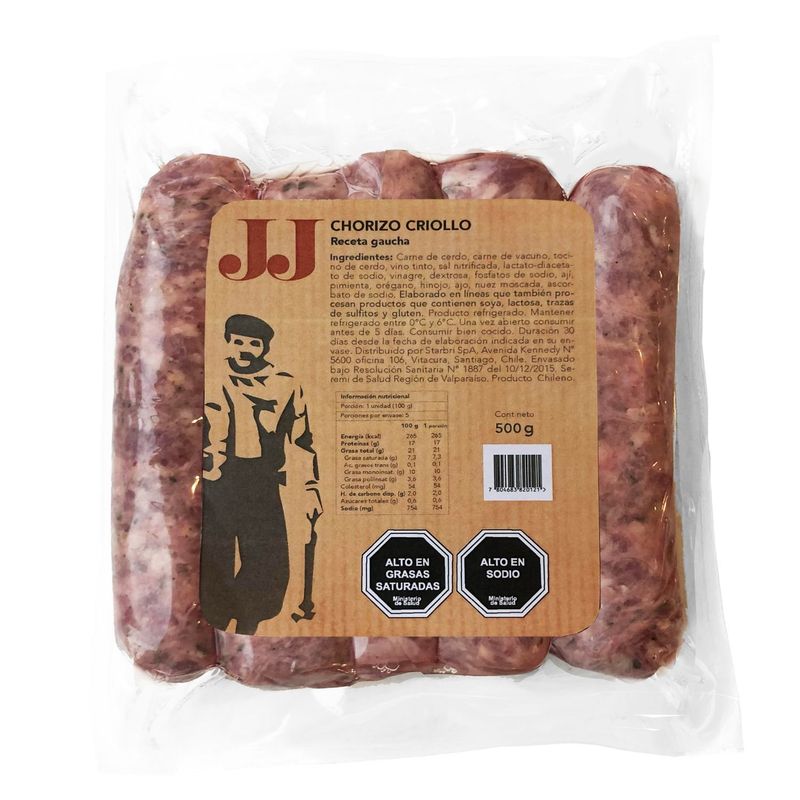 JJ - Chorizo Criollo Argentino JJ 500 g