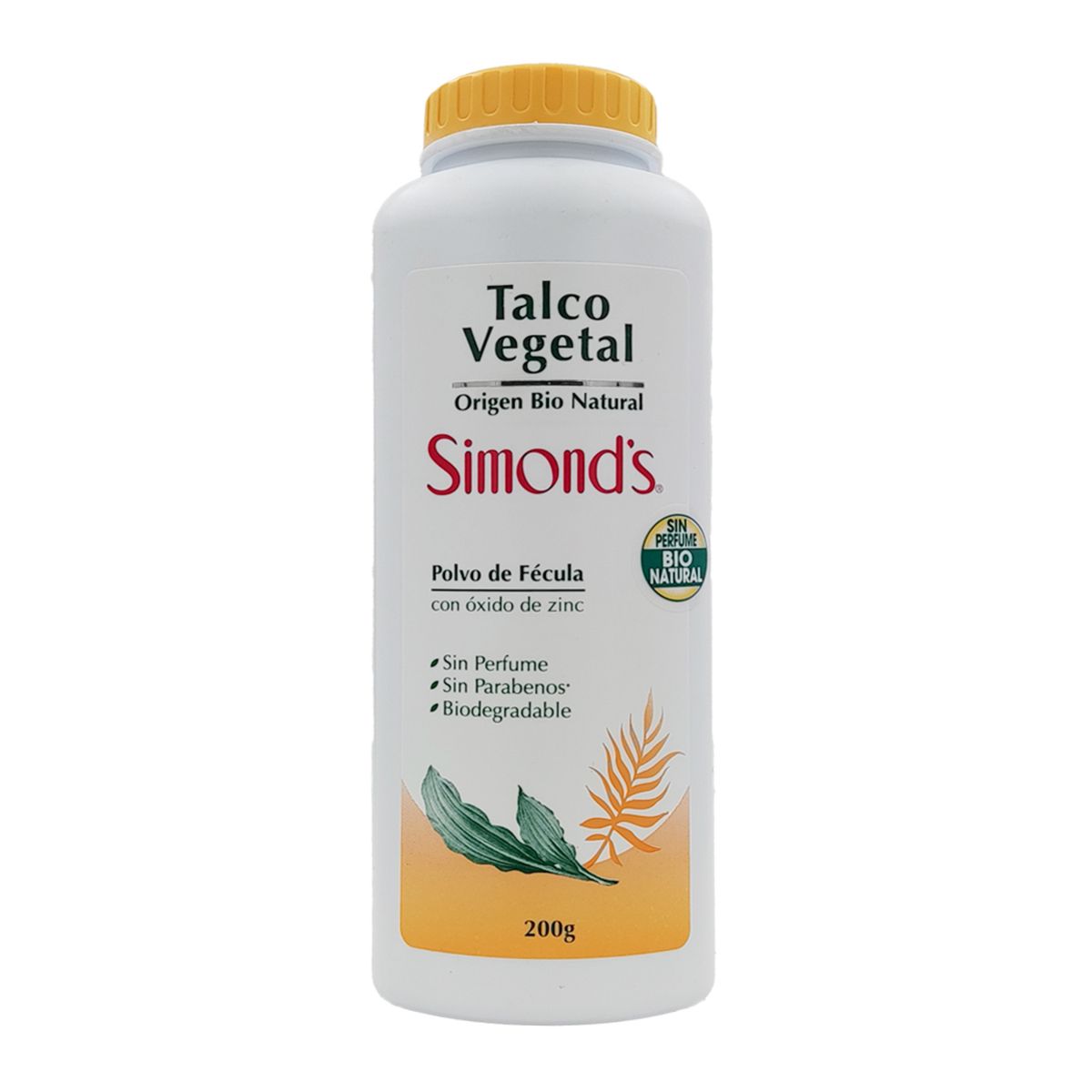 SIMONDS - Talco Vegetal Frasco Simonds 200 g