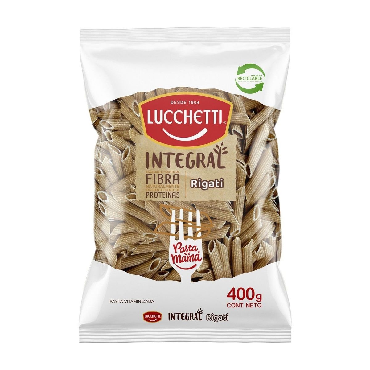 LUCCHETTI - Pasta Rigati Integral Lucchetti 400 g