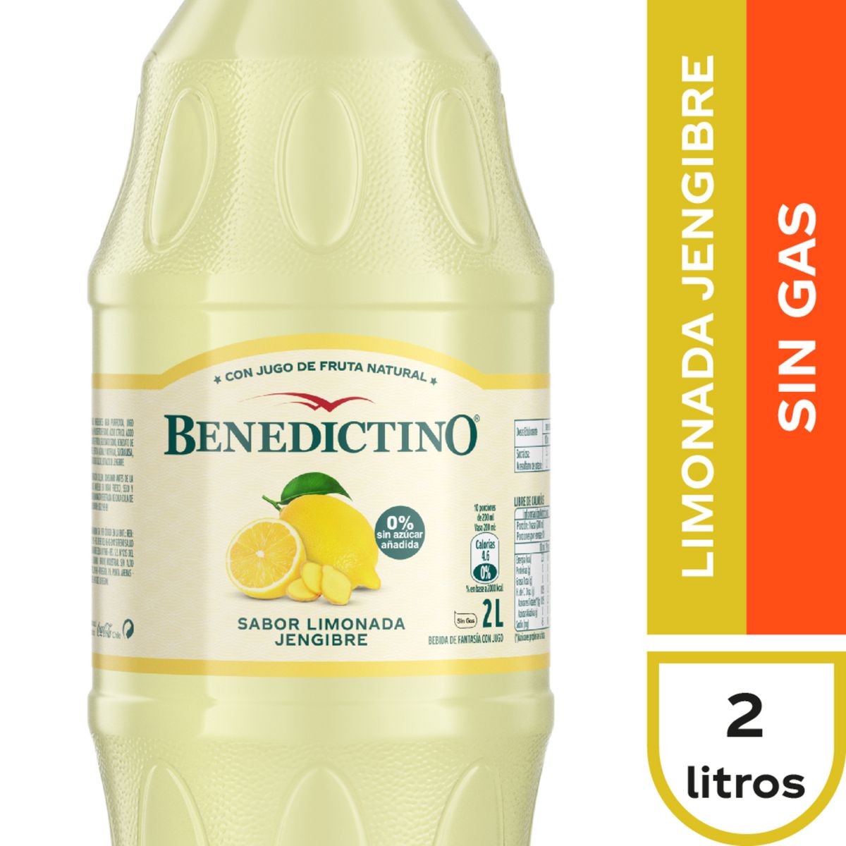 BENEDICTINO - AGUA SAB LIMONADA JENGIBRE BENEDICT 2 LT
