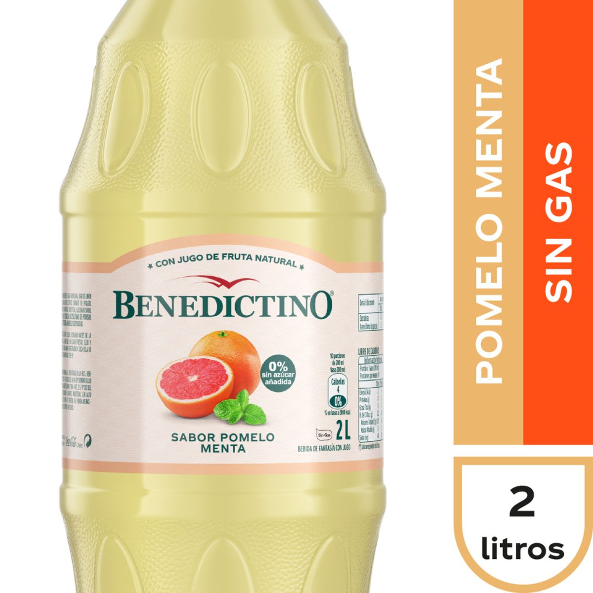 BENEDICTINO - AGUA SAB POMELO MENTA BENEDICTINO 2 LT