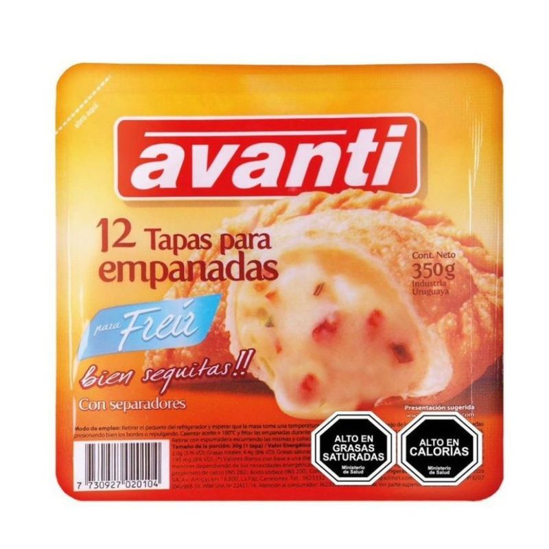 AVANTI - Masa de Empanadas para Freir Avanti 12 Un 350 g