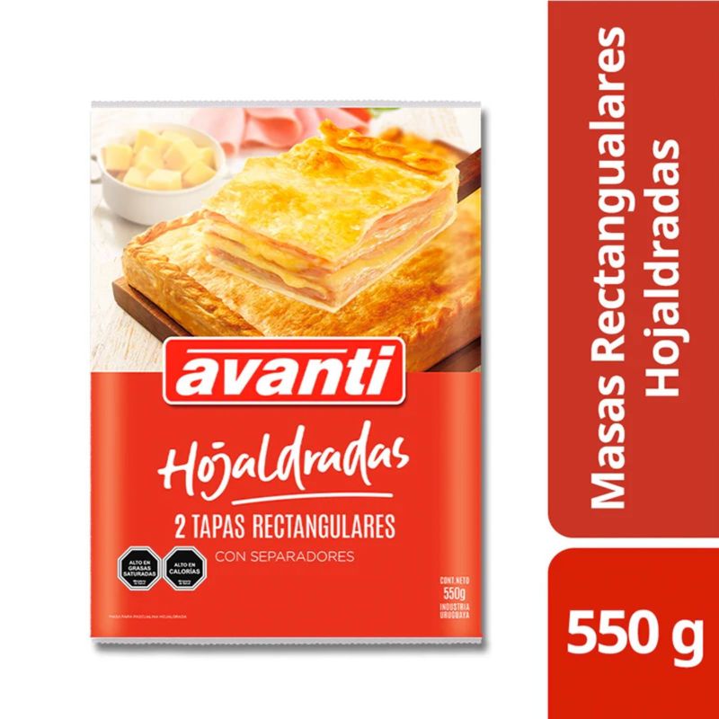 AVANTI - Masa de Hojaldre Avanti 2 Un 550 g