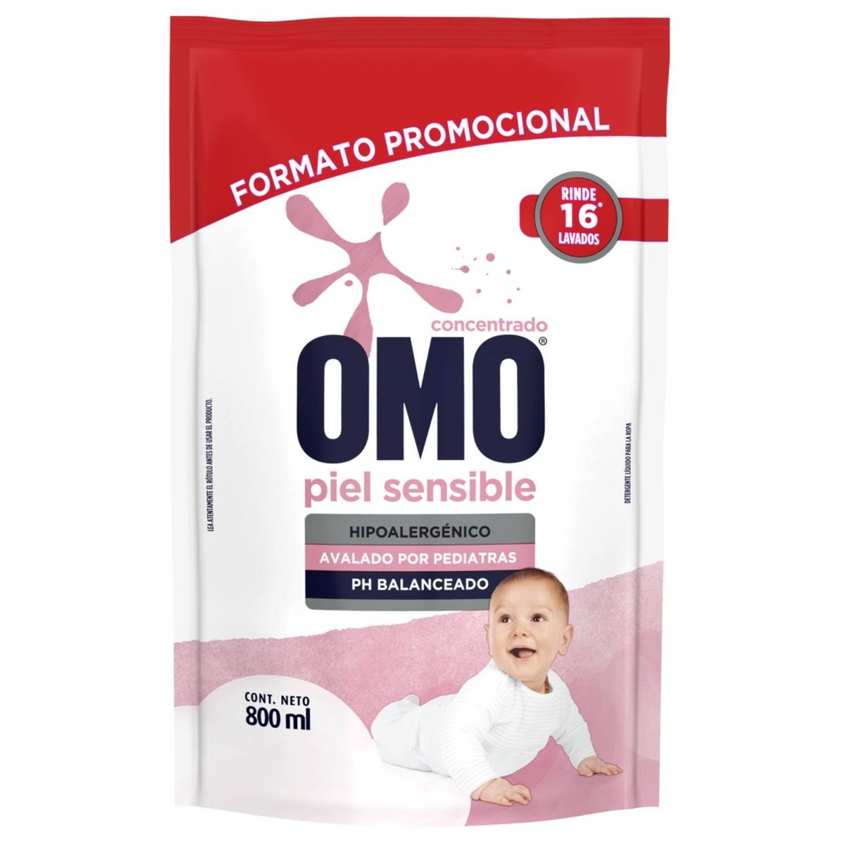OMO - Detergente Líquido Hipoalergénico Piel Sensible Omo 800 ml