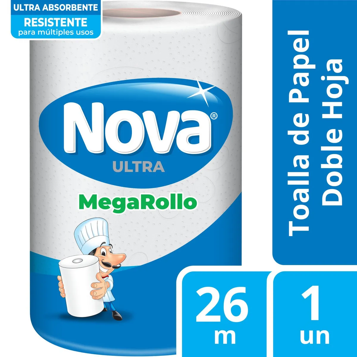 NOVA - Toalla de Papel Nova Mega Rollo 26 mts