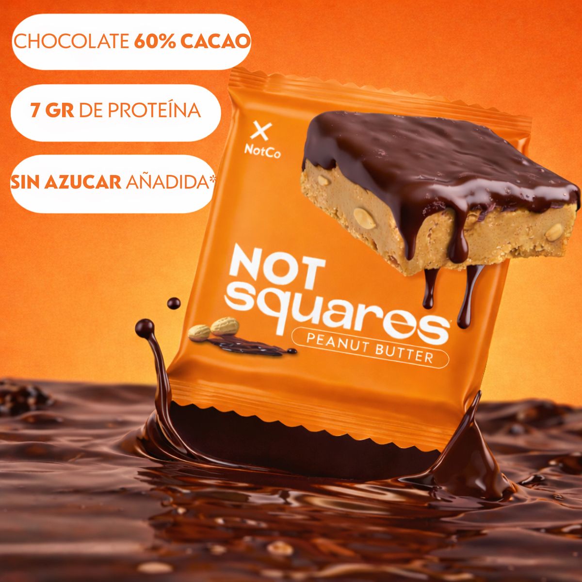 NOT SQUARES - Barra de Proteína Not Squares Maní y Chocolate 30 g