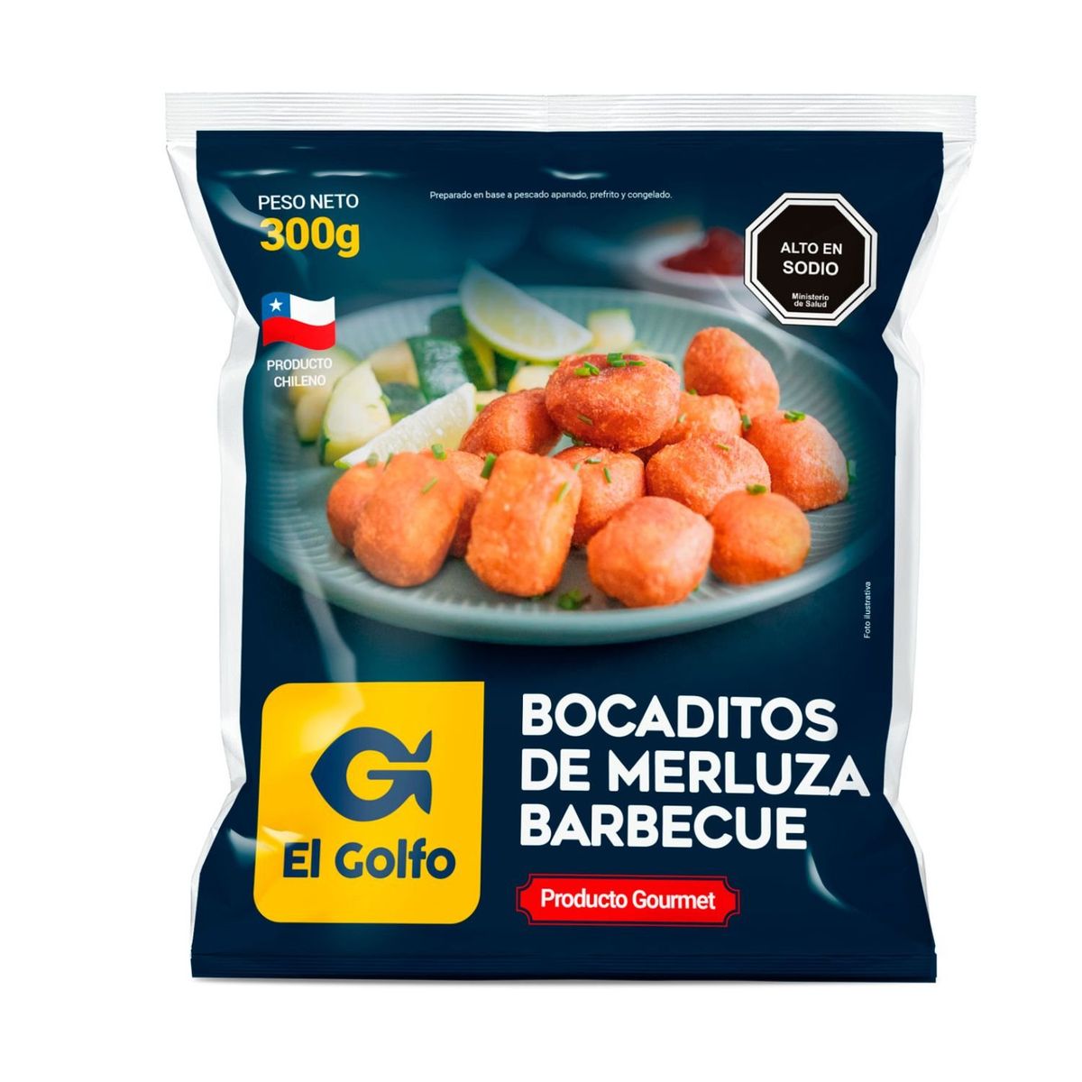EL GOLFO - Bocaditos de Merluza BBQ Apanados Congelados El Golfo 300 g