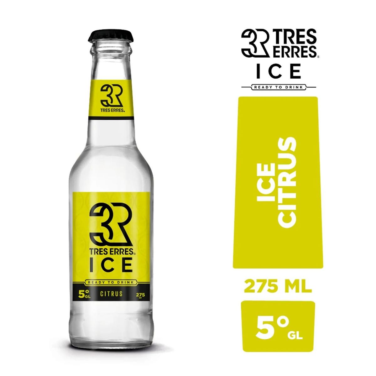 TRES ERRES - Cóctel Ice Citrus Ready To Drink Tres Erres 5° 275 ml
