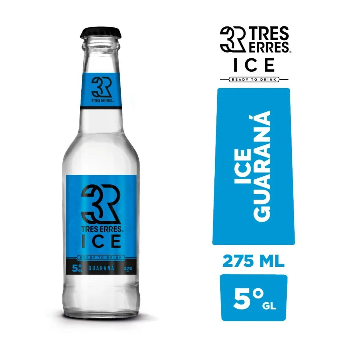 TRES ERRES - Cóctel Ice Guaraná Ready To Drink Tres Erres 5° 275 ml