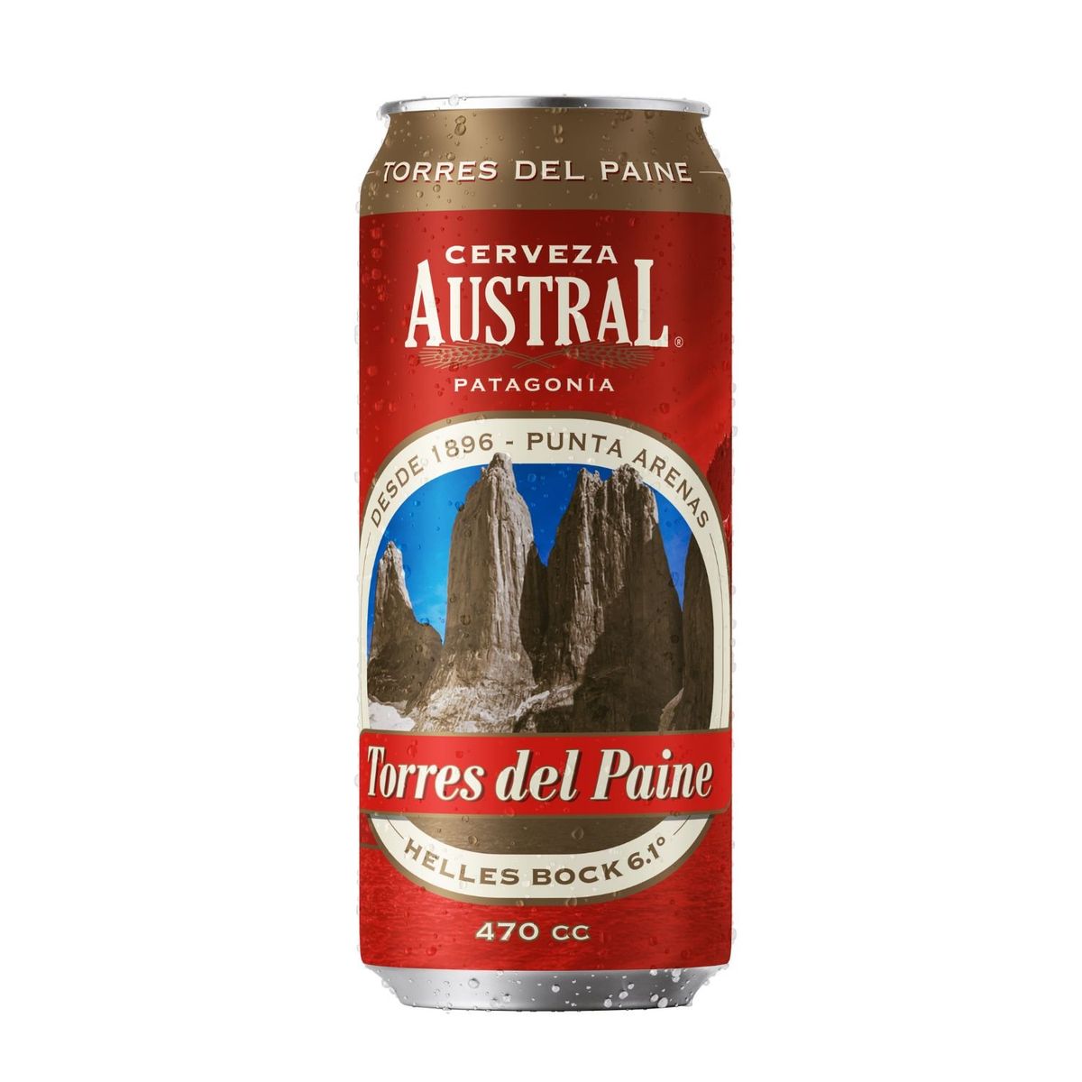 AUSTRAL - Cerveza Lager Torres del Paine Austral Lata 6.1° 470 ml