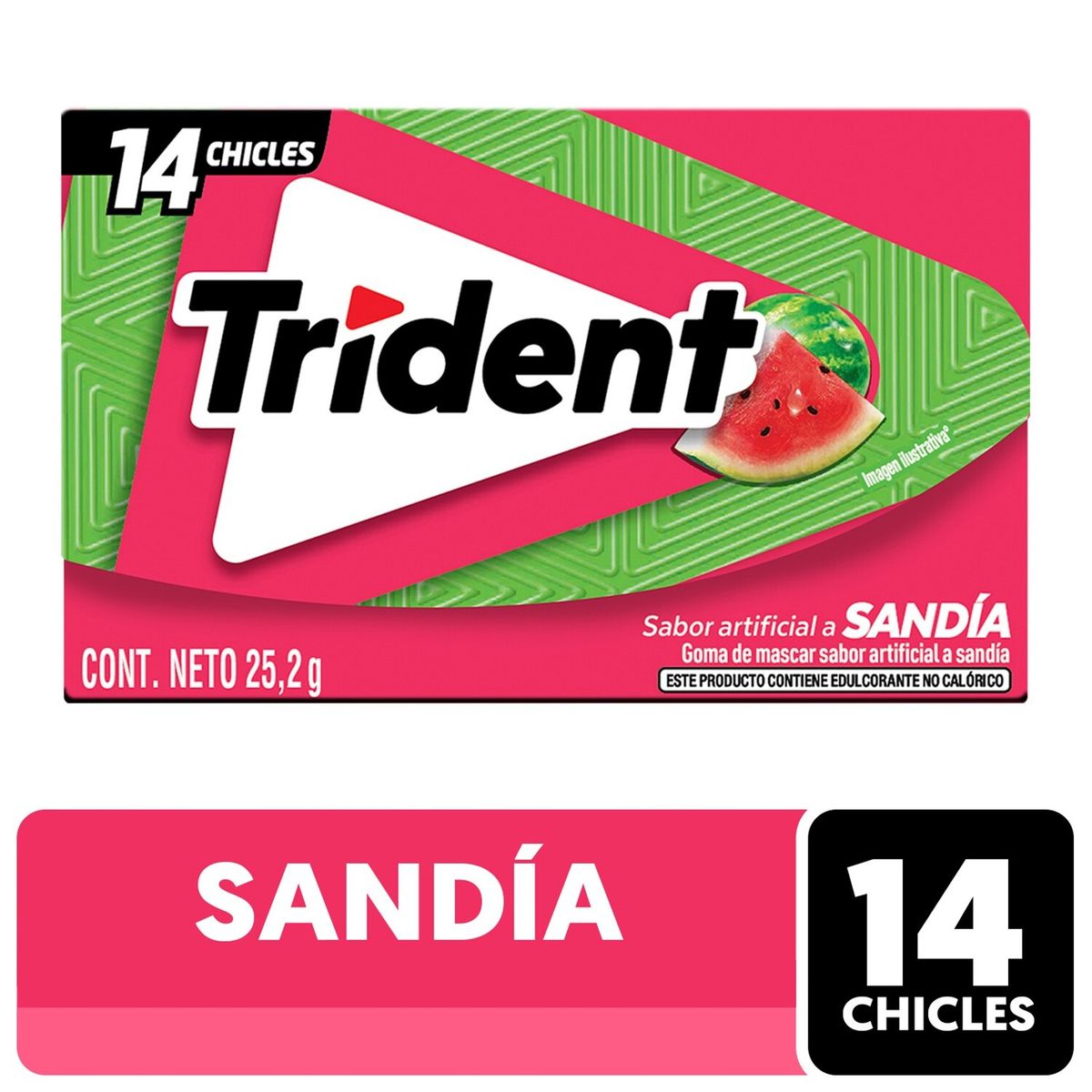 TRIDENT - Chicle Trident Sabor Sndía 25.2 g