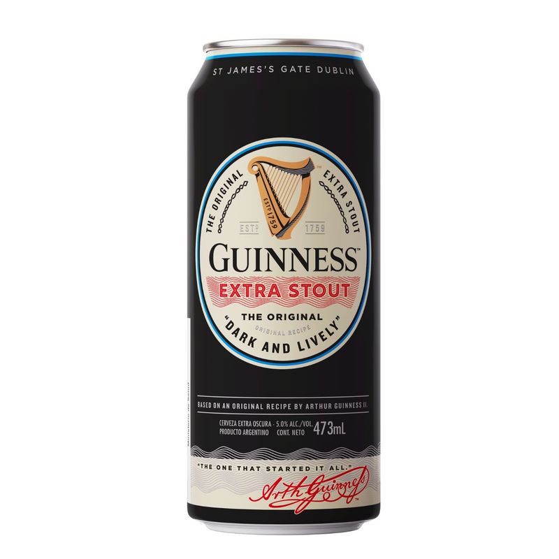 GUINNESS - Cerveza Extra Stout Guinness 5° 473 ml