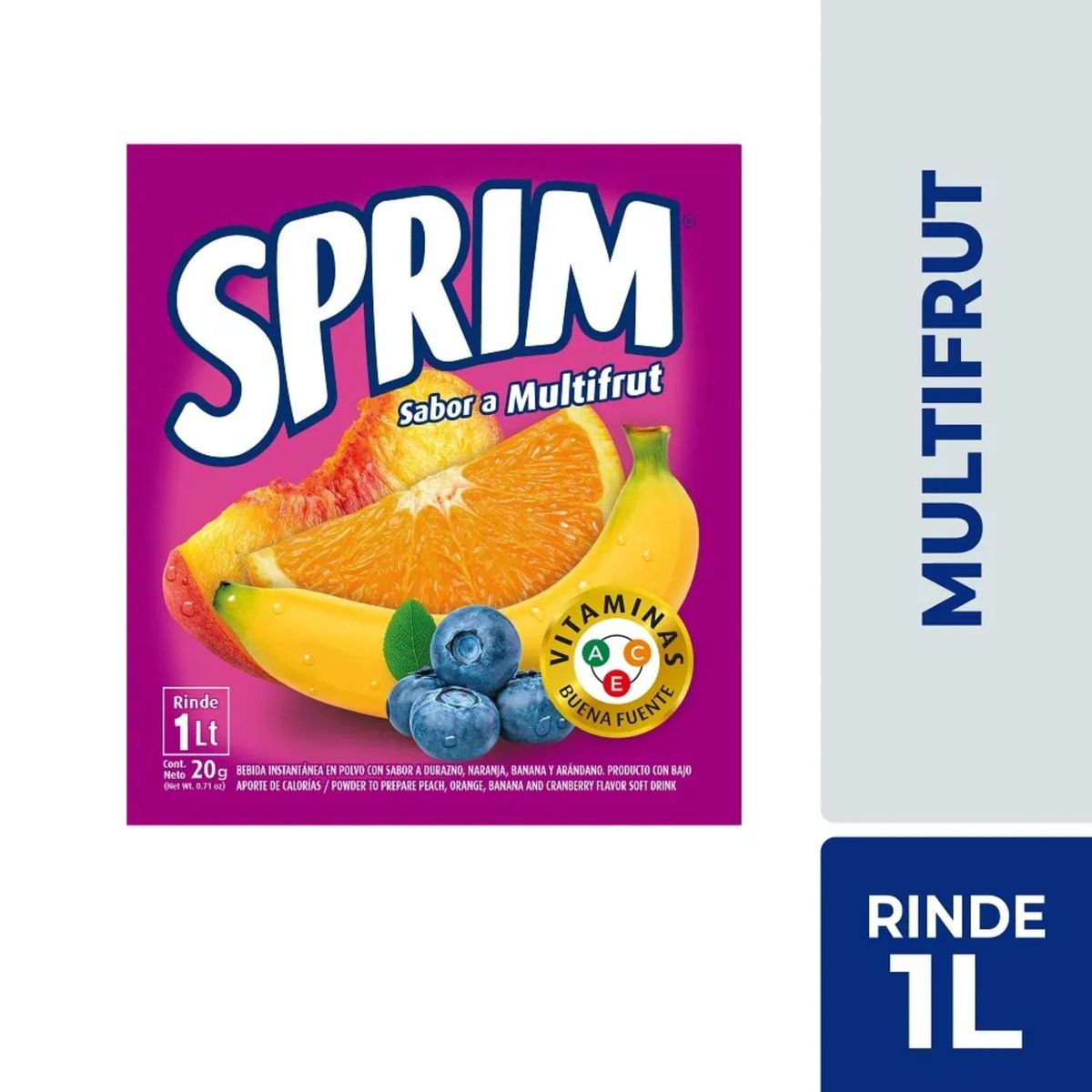 SPRIM - Jugo en Polvo Sabor Multifrut Sprim 20 g