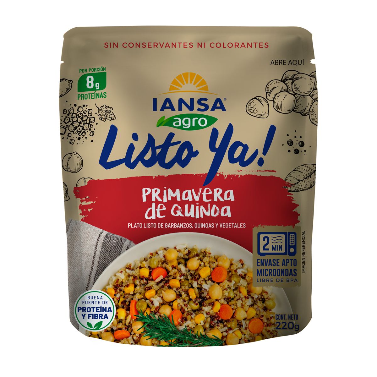 IANSA AGRO - Wok de Primavera Quinoa Listo Ya! Iansa Agro 220 g