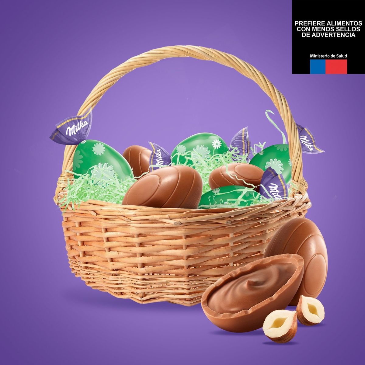 MILKA - Huevos de Chocolate Nougat Milka 90 g