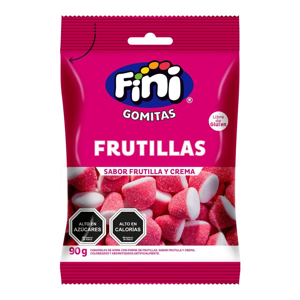FINI - Gomitas Sabor Frutilla y Crema Fini 90 g