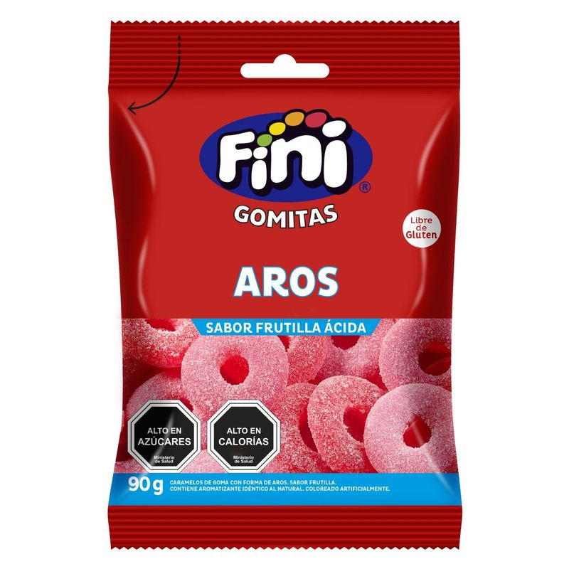FINI - Gomitas Aro Sabor Frutilla Ácida 90 g