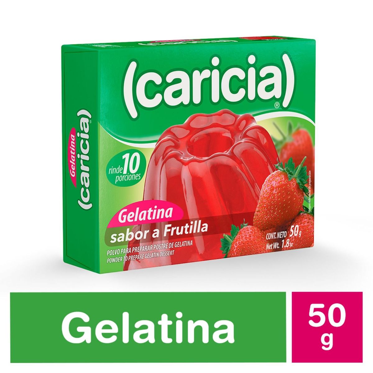 CARICIA - Gelatina de Frutilla Caricia 50 g