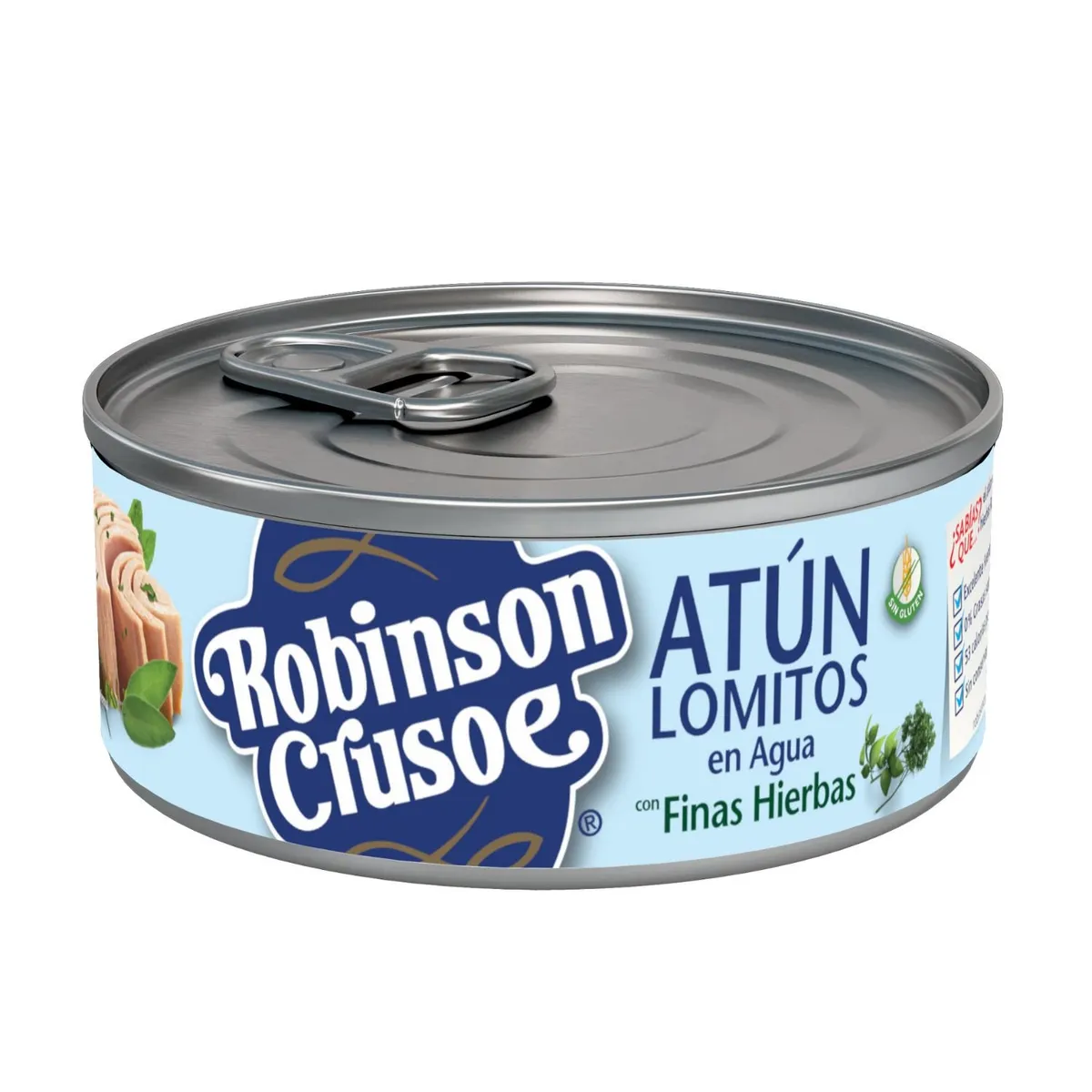 ROBINSON CRUSOE - Atún Lomitos en Agua Finas Hierbas Robinson Crusoe 140 g