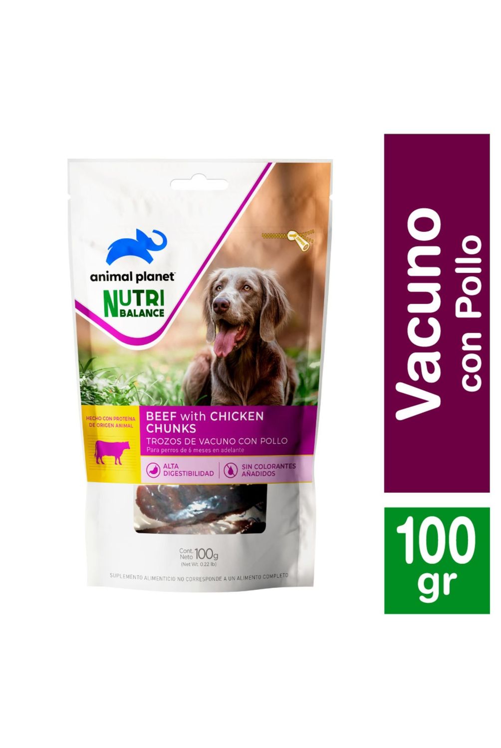 Snack para Perros Trozos de Vacuno con Pollo Animal Planet 100 g