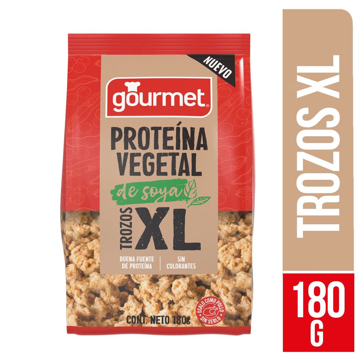 GOURMET - Proteína Vegetal de Soya Trozos XL Gourmet 180 g