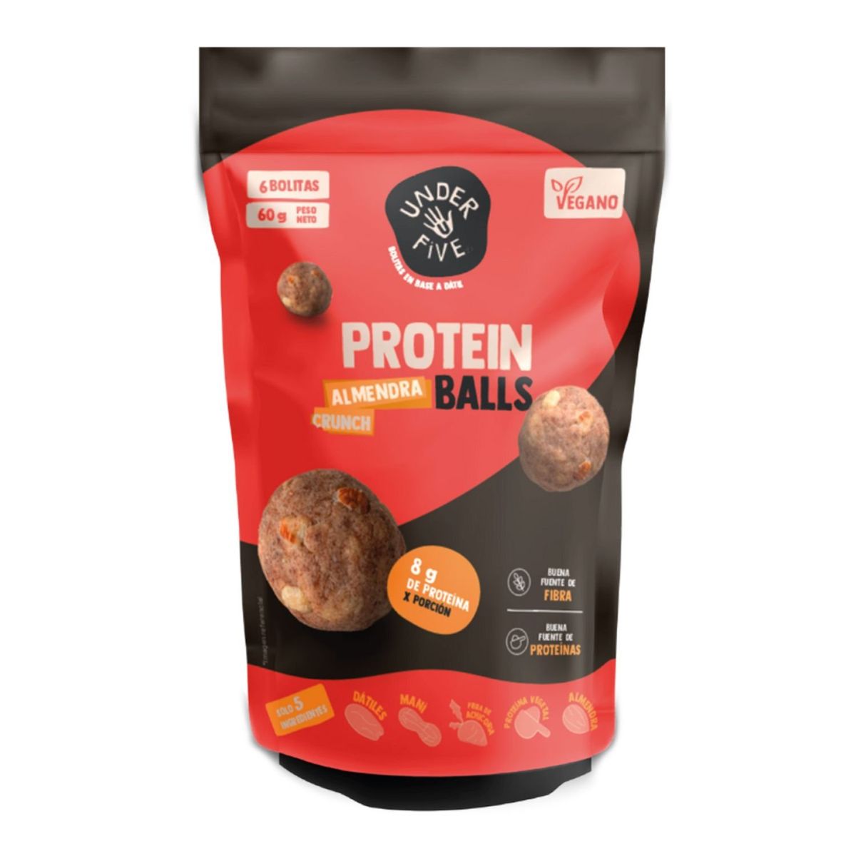 UNDERFIVE - Snack Balls Protein Almendra Crunch Underfive 60 g