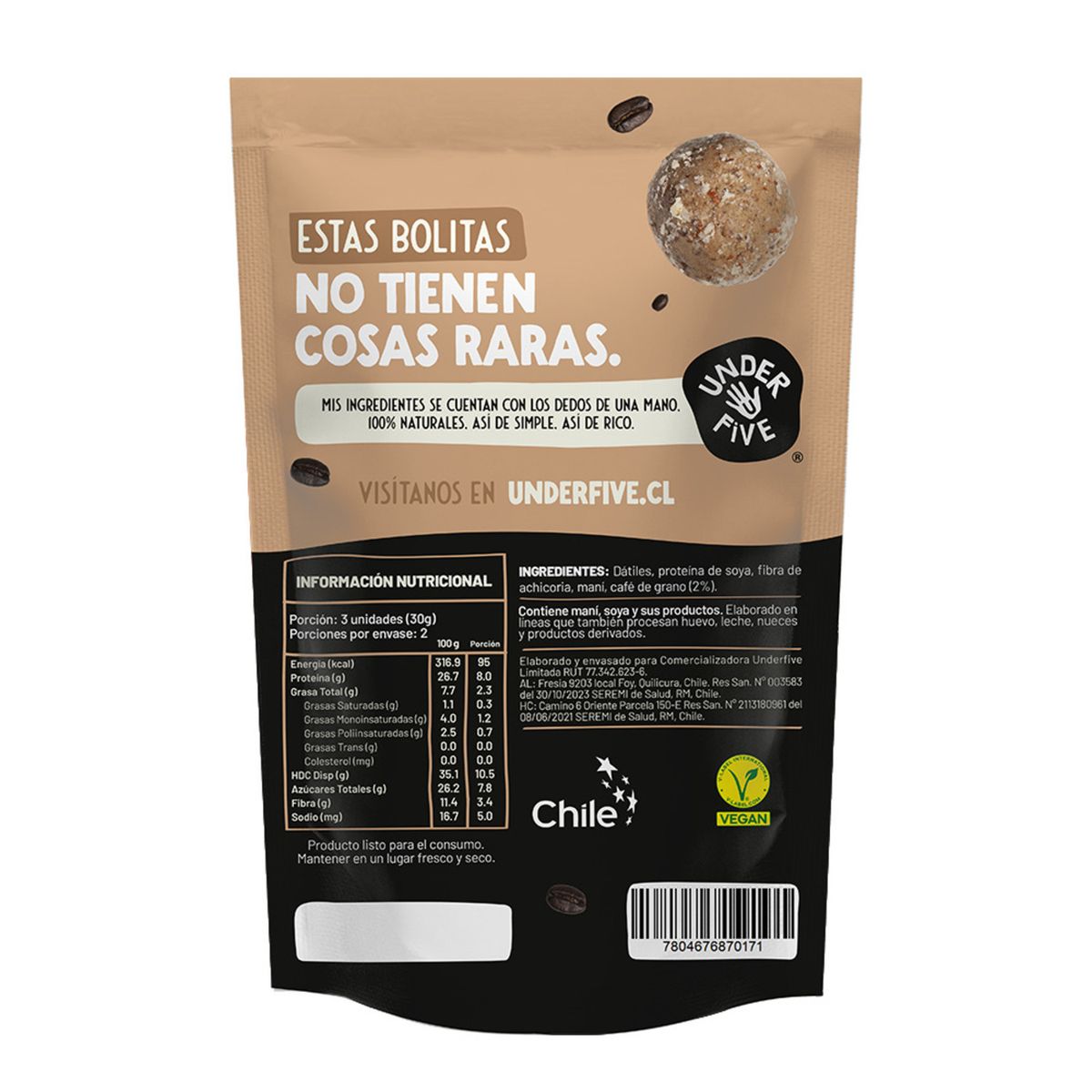 UNDERFIVE - Snack Balls Protein Coffee Underfive 60 g