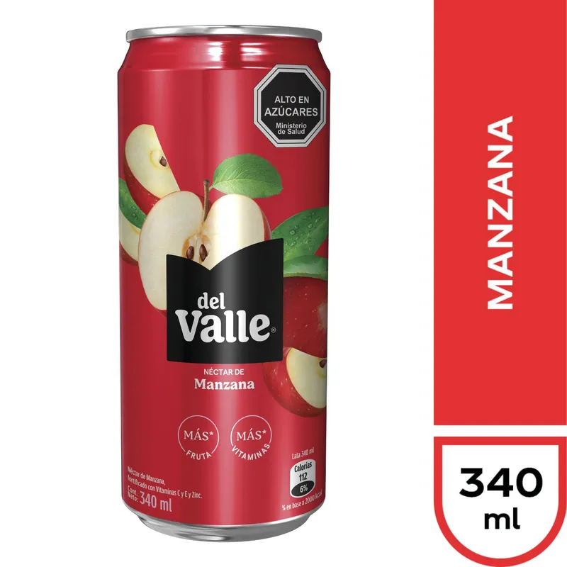 DEL VALLE - Néctar de Manzana Lata Del Valle 340 ml