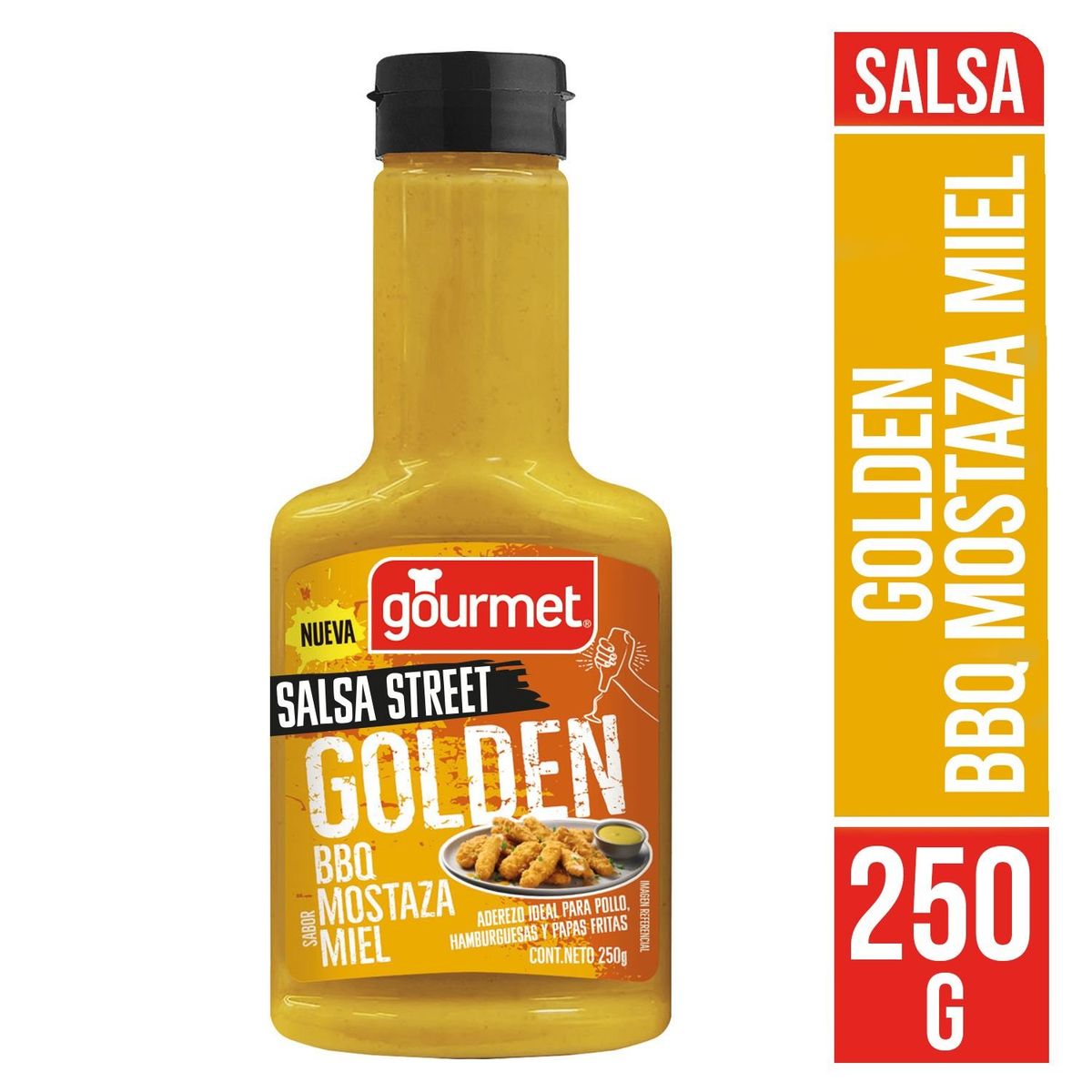 GOURMET - Salsa BBQ Mostaza Miel Street Golden Gourmet 250 g