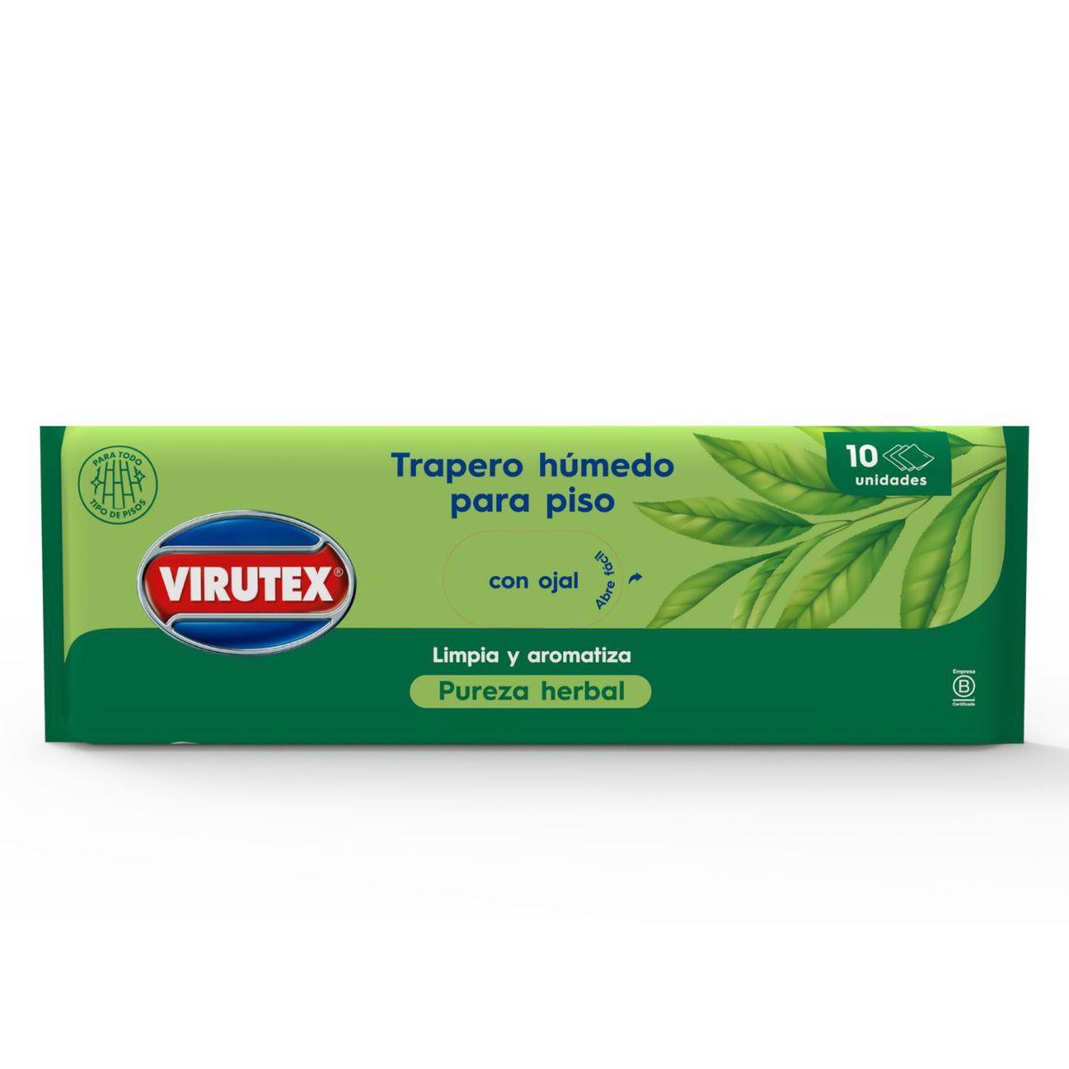 VIRUTEX - Traperos Húmedos Virutex Pureza Herbal 10 Un