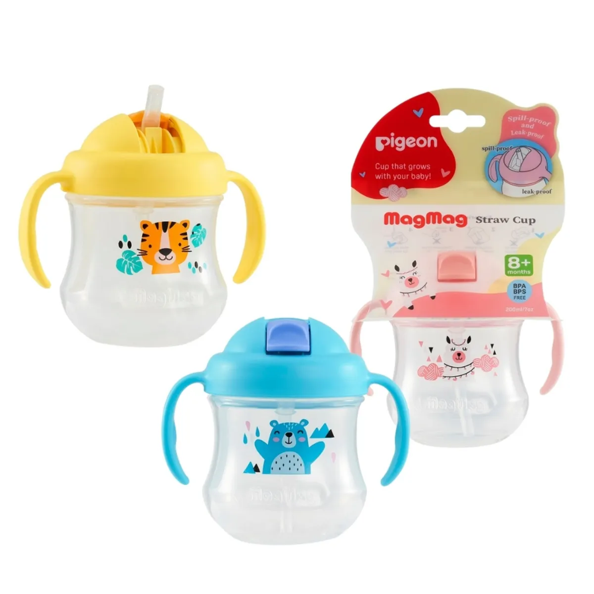 PIGEON - Vaso con Bombilla MagMag Pigeon 8M+ Surtido