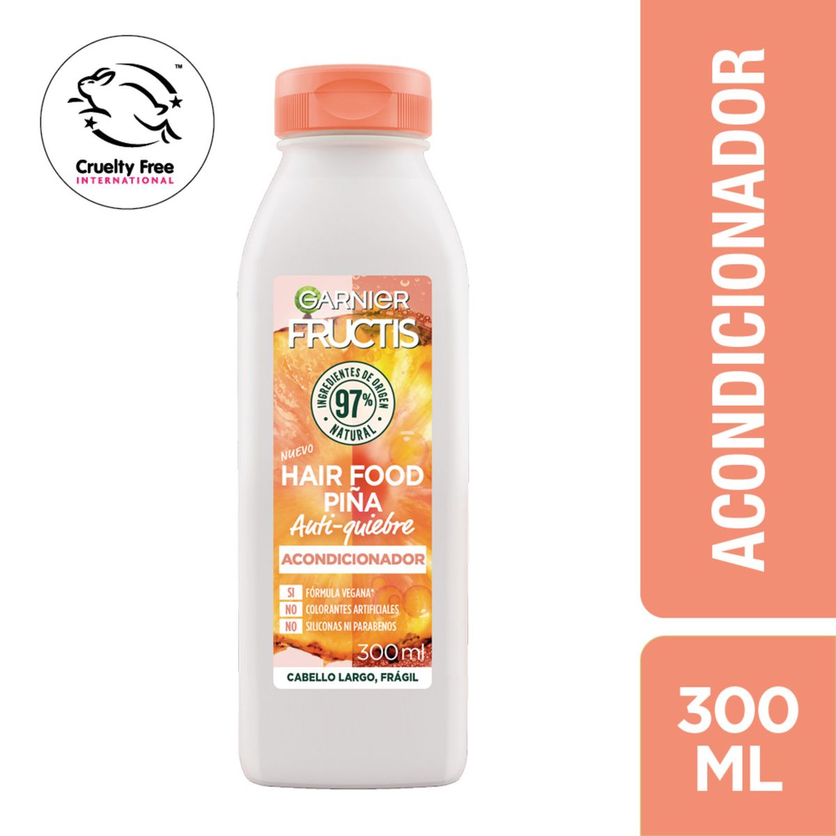 FRUCTIS - Acondicionador Garnier Fructis Hair Food Piña 300 ml