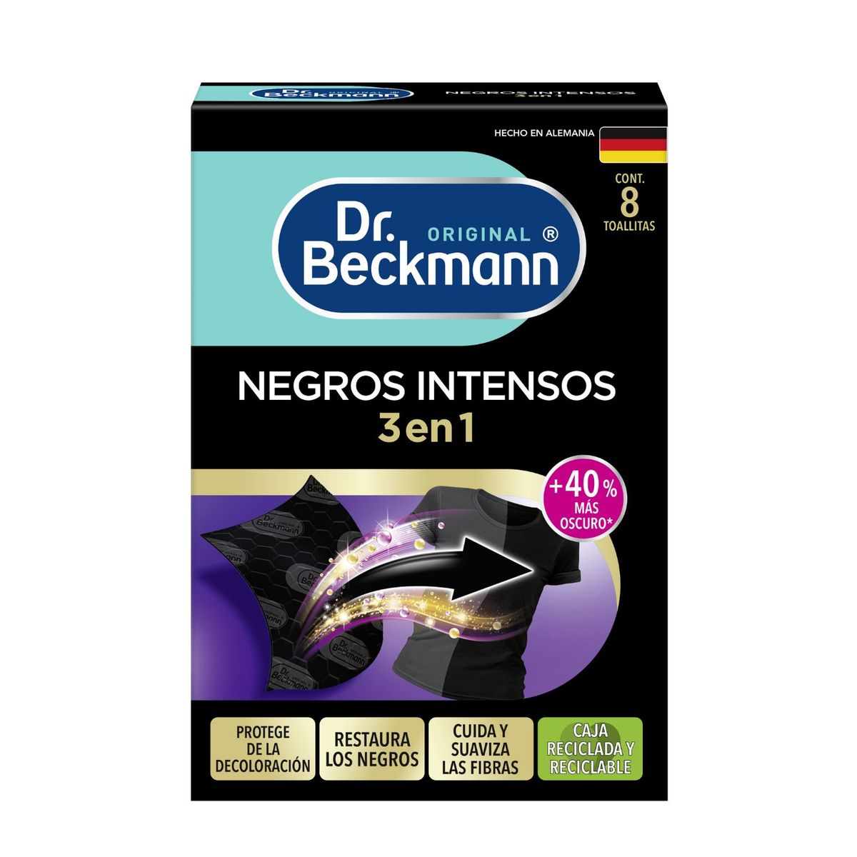 DR BECKMANN - Toallitas Renovadoras de Ropa Negros Intensos Dr. Beckmann 8 un