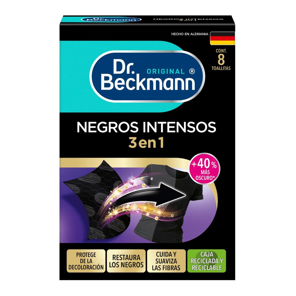 DR BECKMANN - Toallitas Renovadoras de Ropa Negros Intensos Dr. Beckmann 8 un