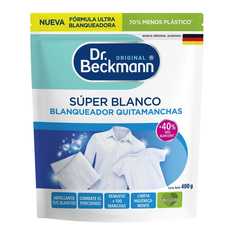 DR BECKMANN - Blanqueador Quitamanchas Súper Blanco Dr. Beckmann 400 g