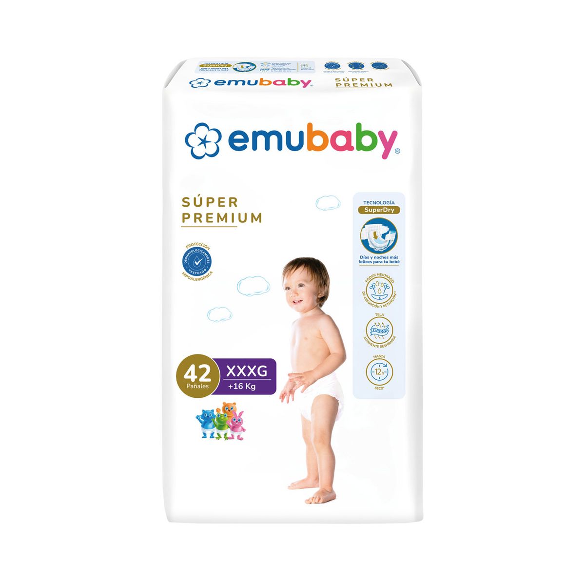 EMUBABY - Pañales Desechables Emubaby Super Premium XXXG 42 Un