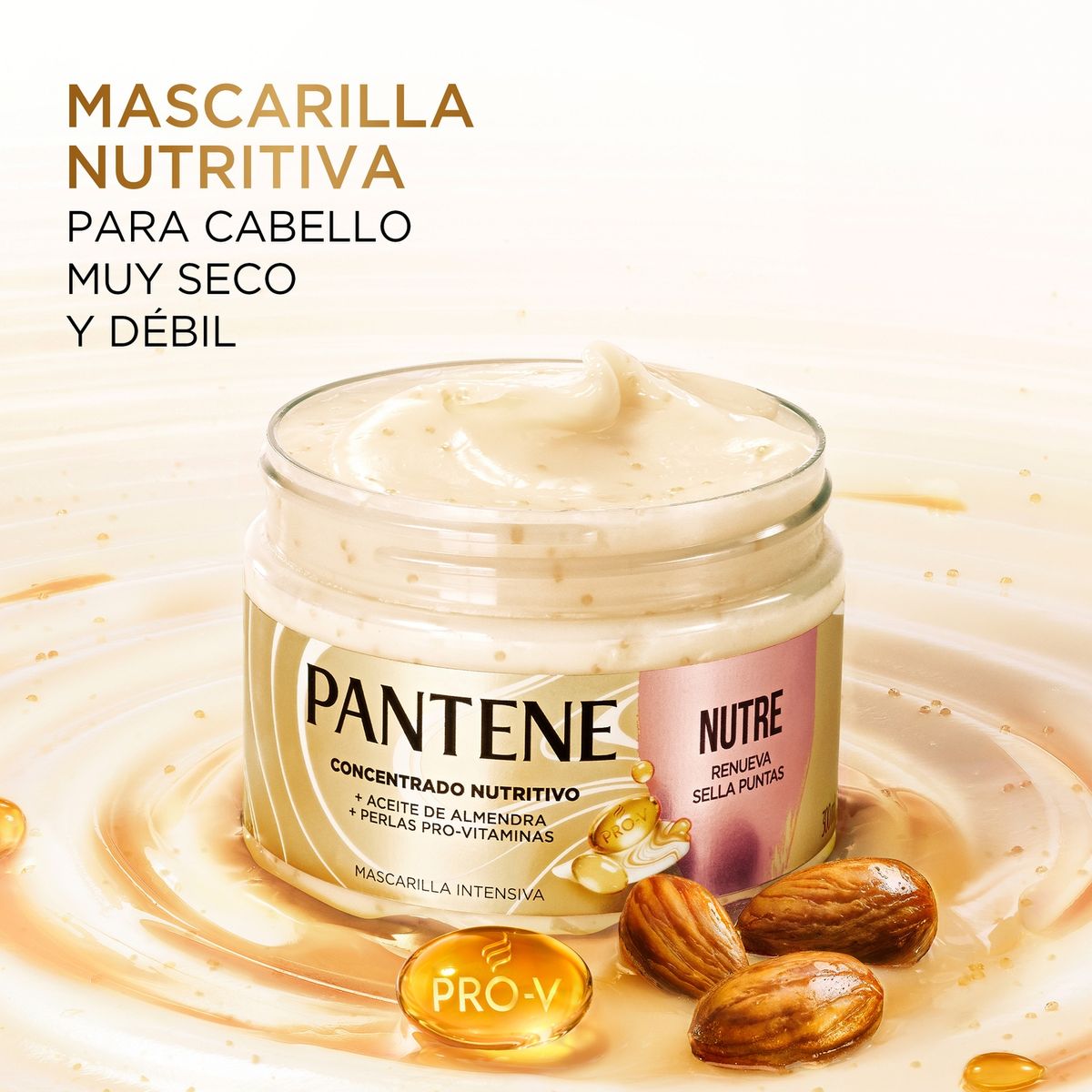 PANTENE - Mascarilla Capilar Pantene Nutre y Sella Puntas 300 ml